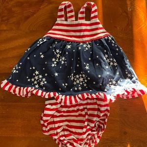 Fourth of July tank top with matching bottoms